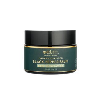 Elm Organics black pepper massasjebalm