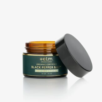 Elm Organics black pepper massasjebalm