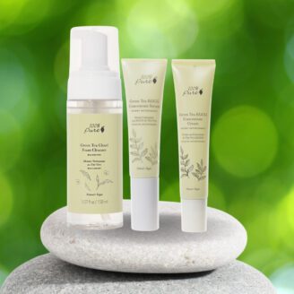 Hudpleiepakke green tea trio rens serum og fuktighetskrem 100% pure