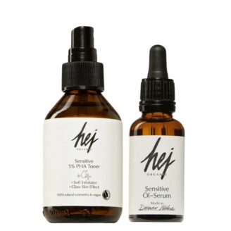 hudpleiepakke duo med pha toner og serum. hej organic sensitive