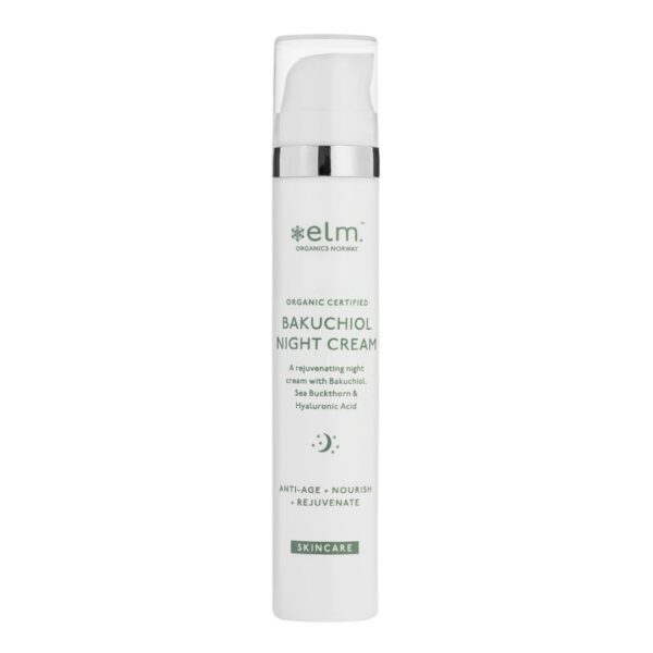 Elm organics hudpleie, bakuchiol nattkrem for anti-aldring